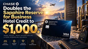 Chase Doubles the Sapphire Reserve for Business Hotel Credit to $1,000. The Ad Bonus Gets a Cap.