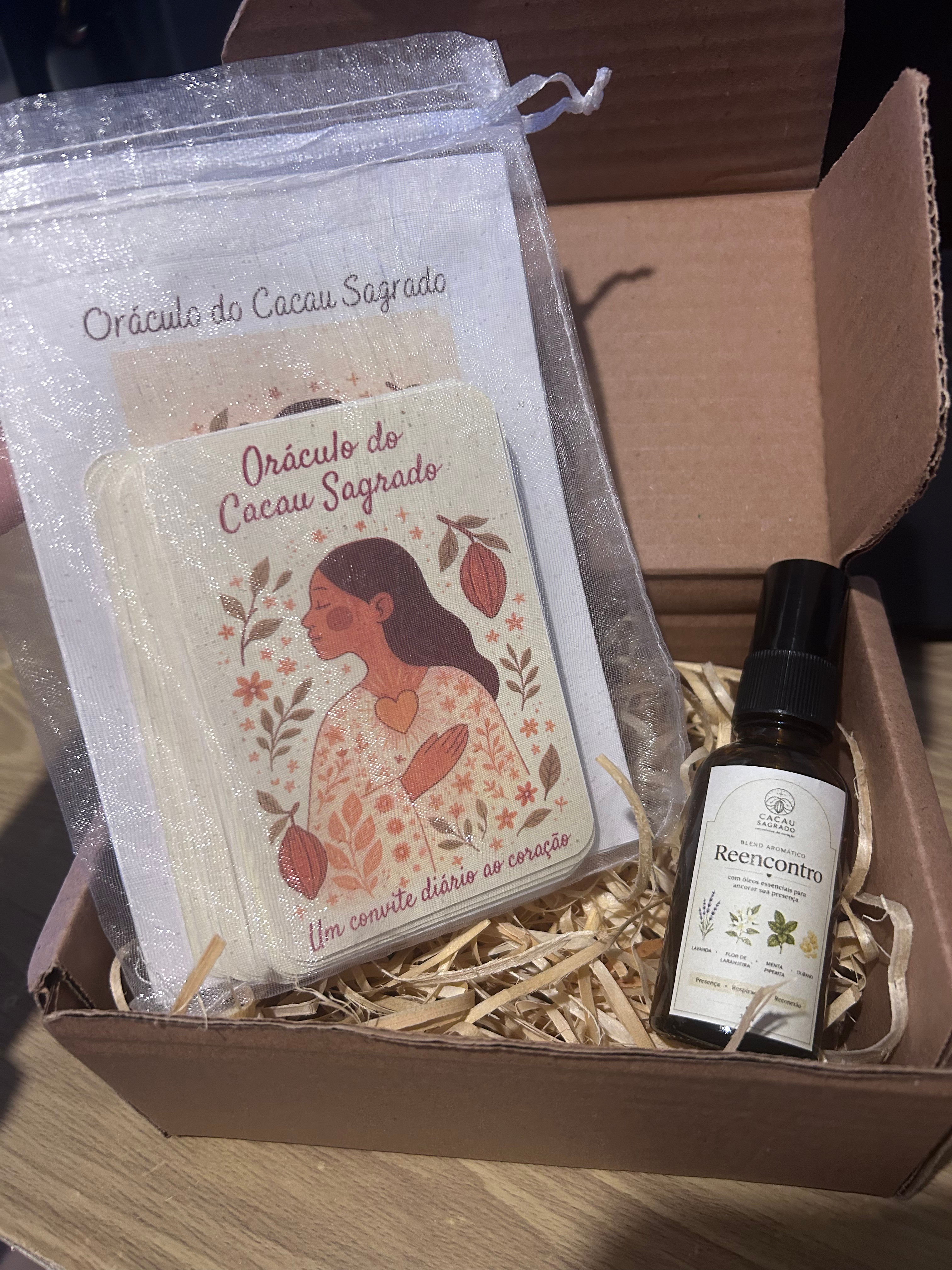 Oráculo do Cacau Sagrado + Blend Aromático Reencontro