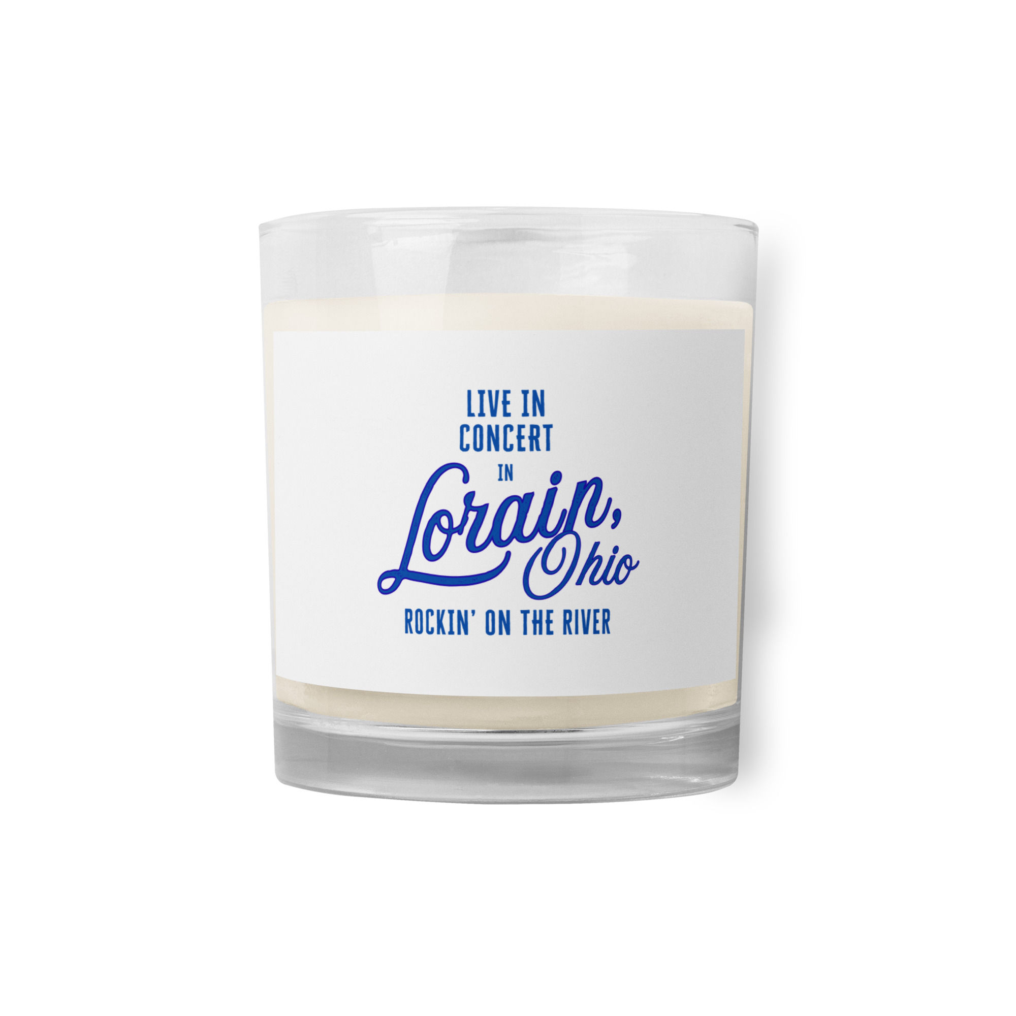 Glass jar soy wax candle