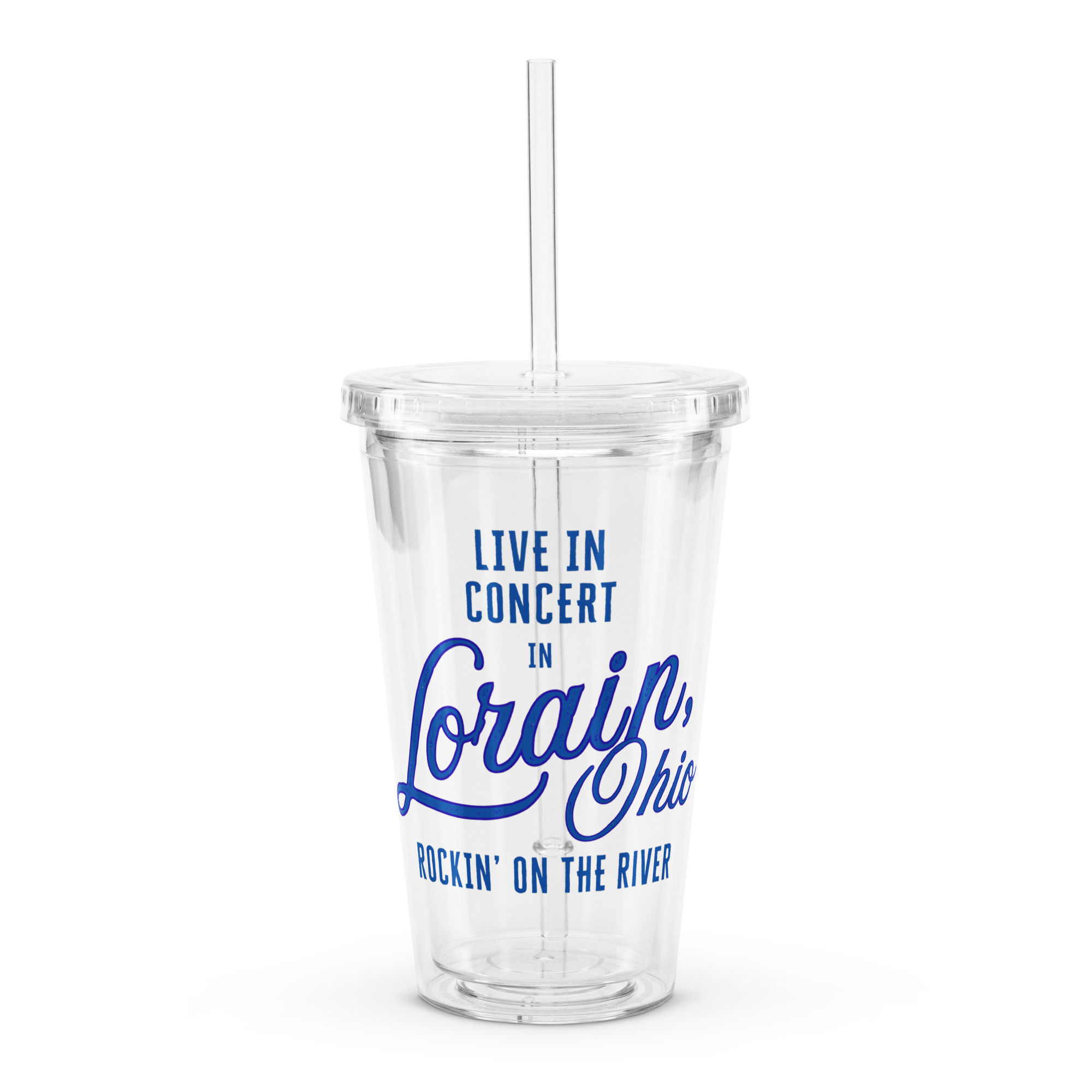 Clear plastic tumbler