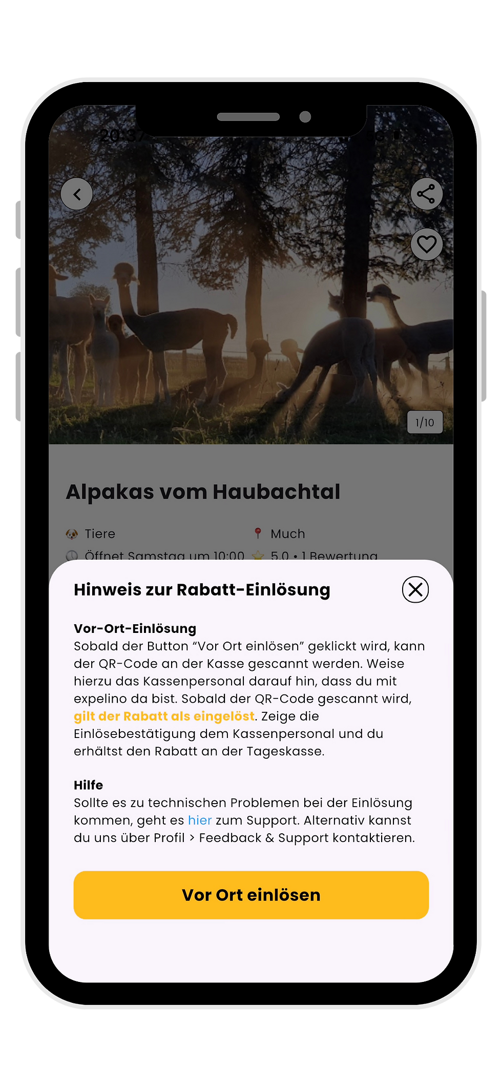 expelino Pass Rabatt einlösen