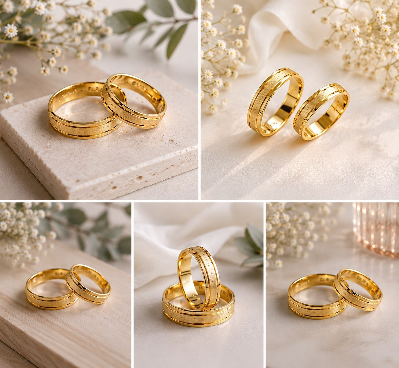 AROS DE MATRIMOMIO EN ORO 18K - AMD 010 (10 GRAMOS)