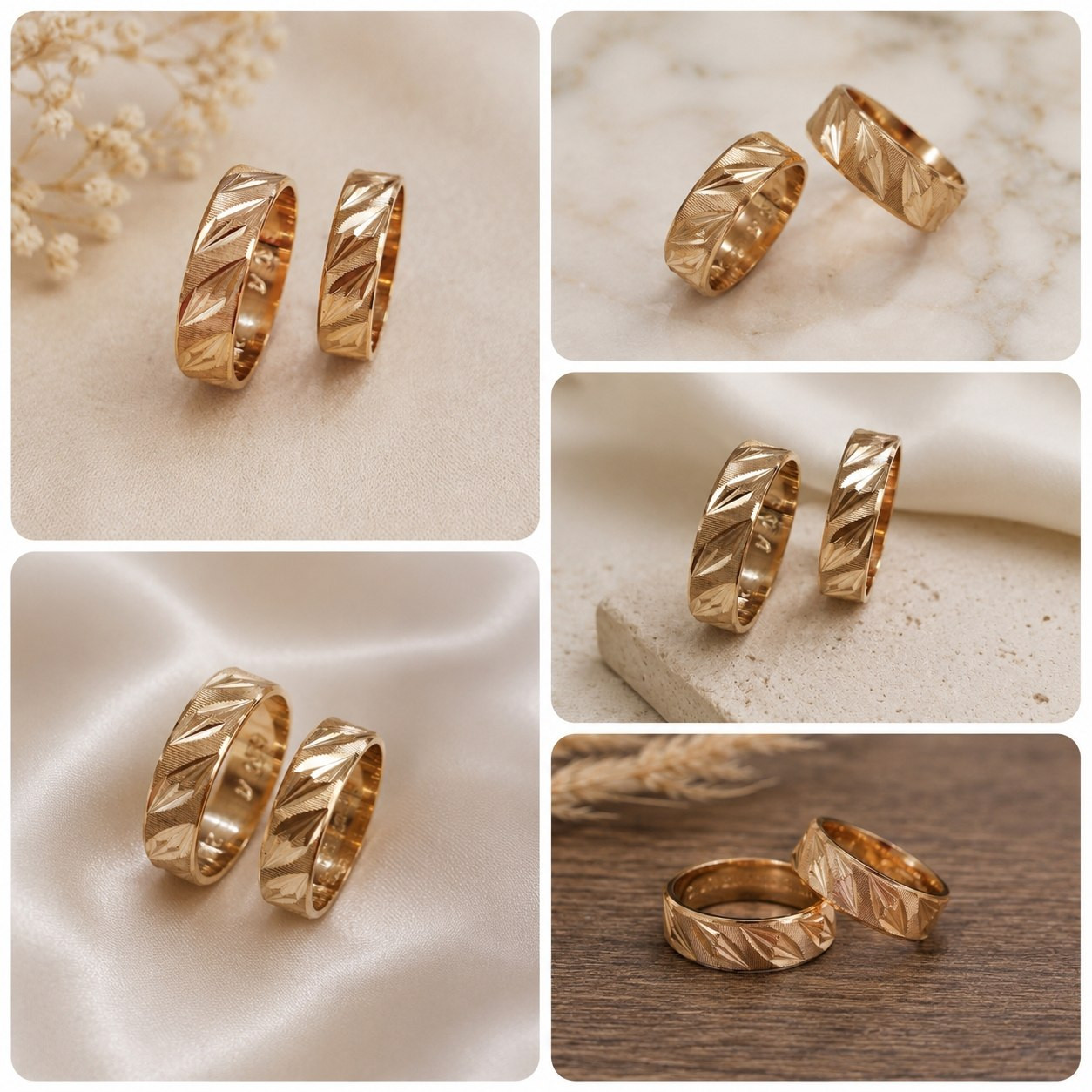 AROS DE MATRIMONIO EN ORO 18K - AMD 005 ( 7 GRAMOS)