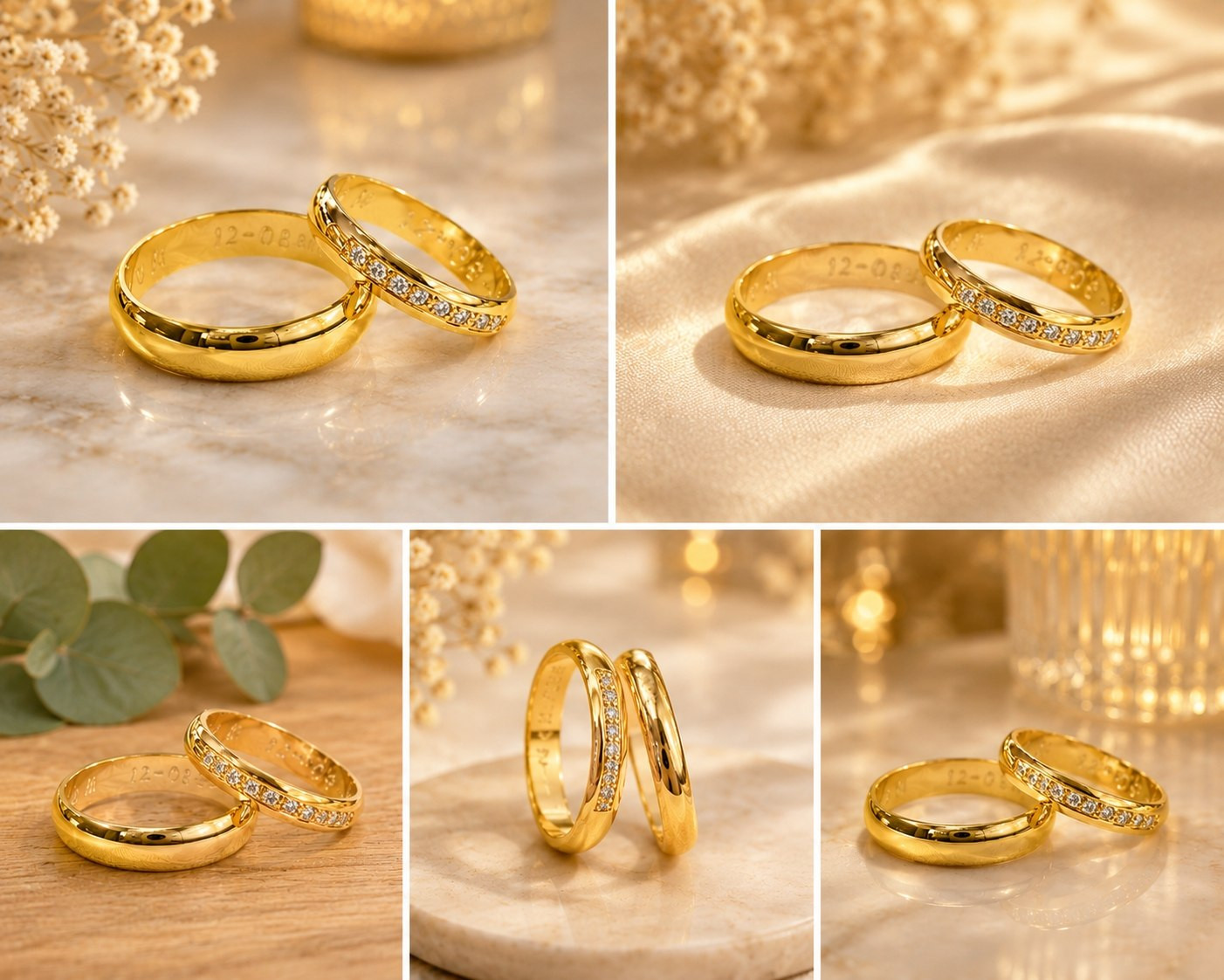 AROS DE MATRIMONIO EN ORO 18K - AMCP 002 (9 GRAMOS)