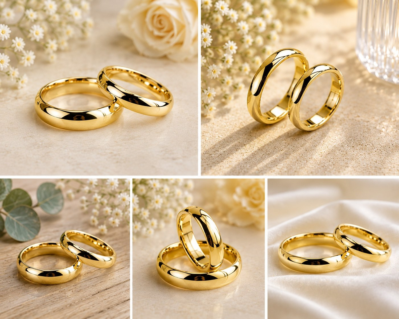 AROS DE MATRIMONIO EN ORO 18K - AMC 001 (10 GRAMOS)