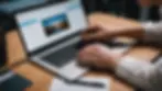 Person reviewing a budget on a laptop