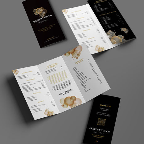 Dépliant tarifs Perfect Touch Institut