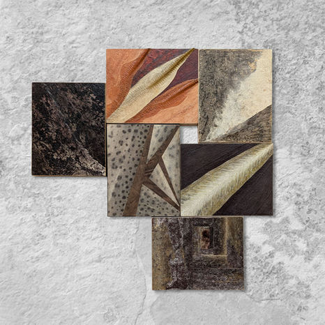 Paradoxe - Skantenn, artiste Lorient, création en cuir de poisson Pays de Lorient - Blandine Roudaut artiste Lorient - Tableau Lorient - Artiste Bretagne