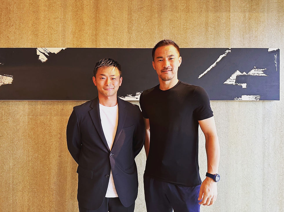 岡崎慎司さんとの2ショット