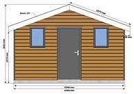 Plans autoconstruction abri de jardin ossature bois 420x420 cm