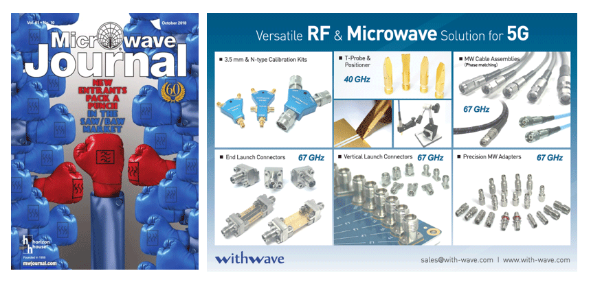 Versatile withwave's RF & Microwave  products on Microwave Journal (Oct. issue)