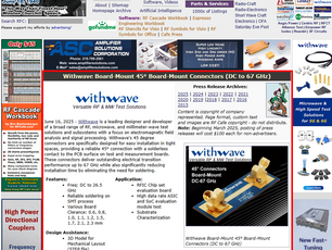 RF Café : WithWave Board-Mount 45° Board-Mount Connectors (DC to 67 GHz)