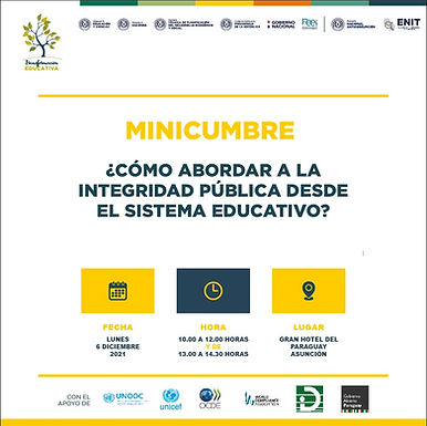 Abordarán sobre integridad pública desde el sistema educativo
