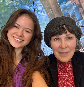 Izzy with Mary Jo Bang