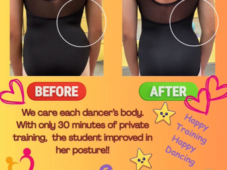 Before and After of posture alignment lesson