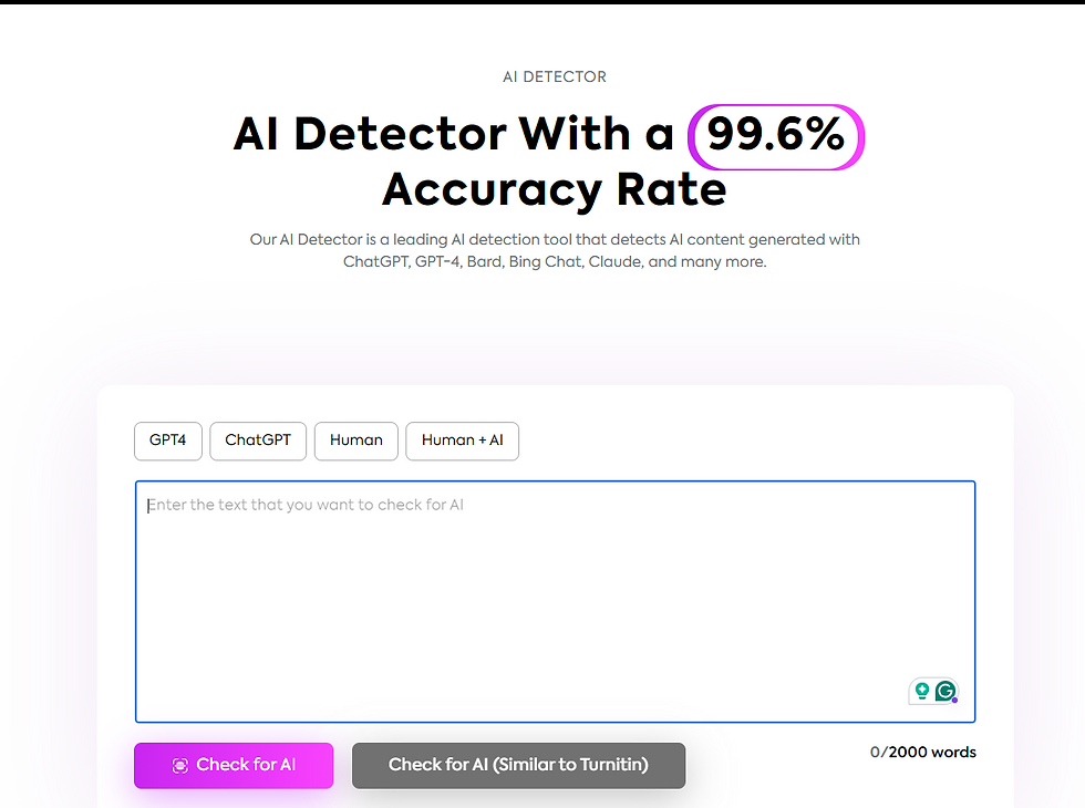 AI generated text detector