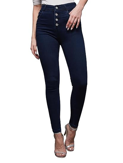 Thumbnail: Women Skinny Fit High Midnight Blue Jeans