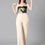 Thumbnail: Women's High Rise Beige Cotton Fit Trousers