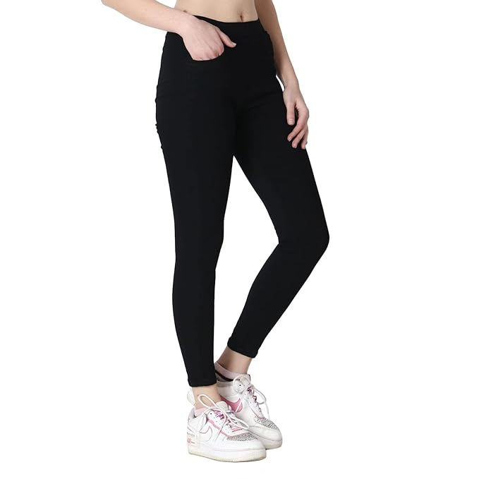 Thumbnail: High-Waist Skinny Fit Stretchable Denim Ankle-Length Jeggings