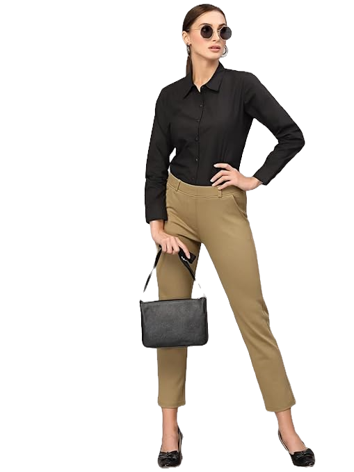 Thumbnail: Women’s Solid Cotton Modern Fit Formal Shirt