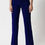 Thumbnail: Women Polyester Solid Dark Blue Trousers
