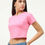Thumbnail: Women Plain Light Pink Crop Top