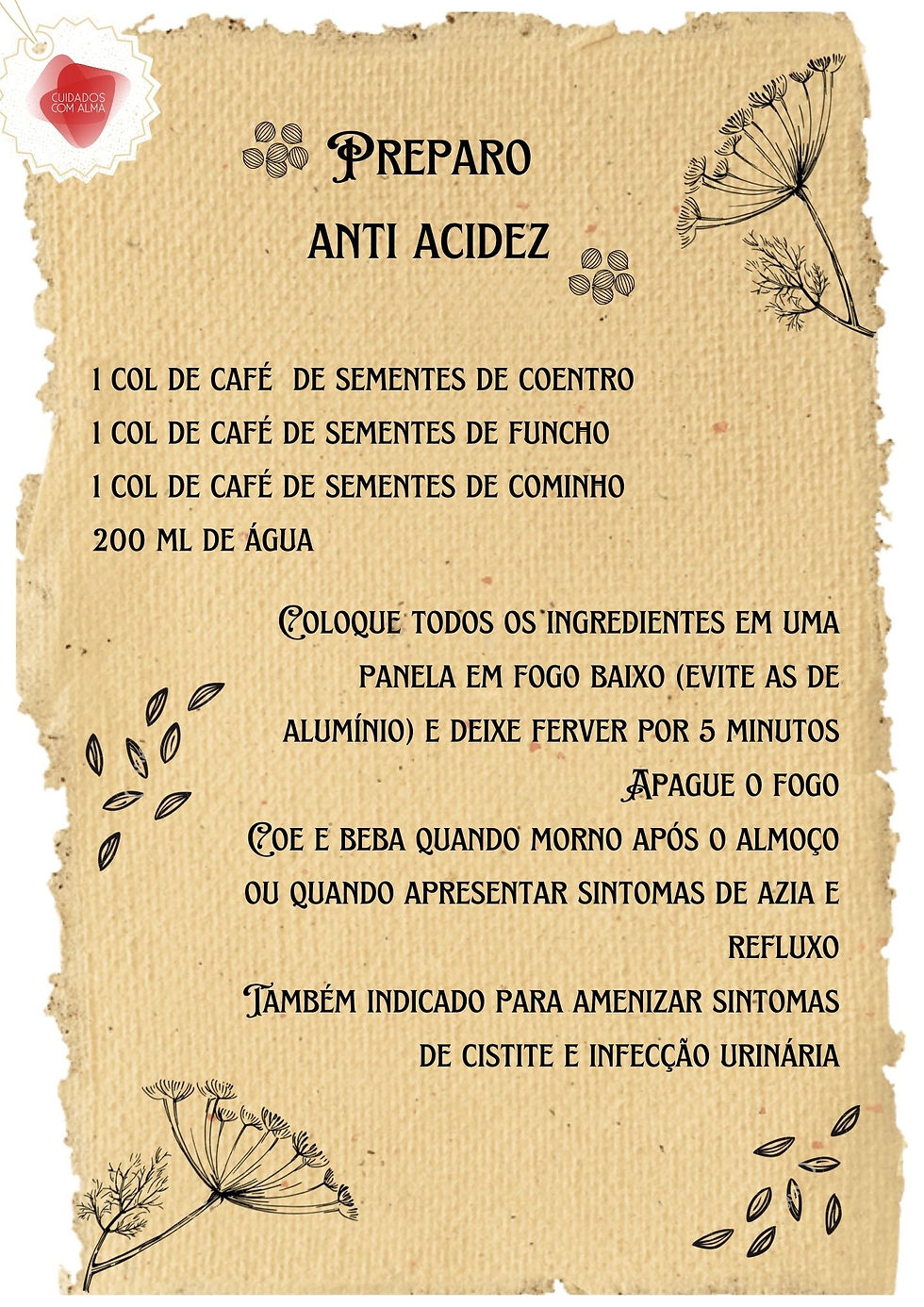 Preparo anti acidez