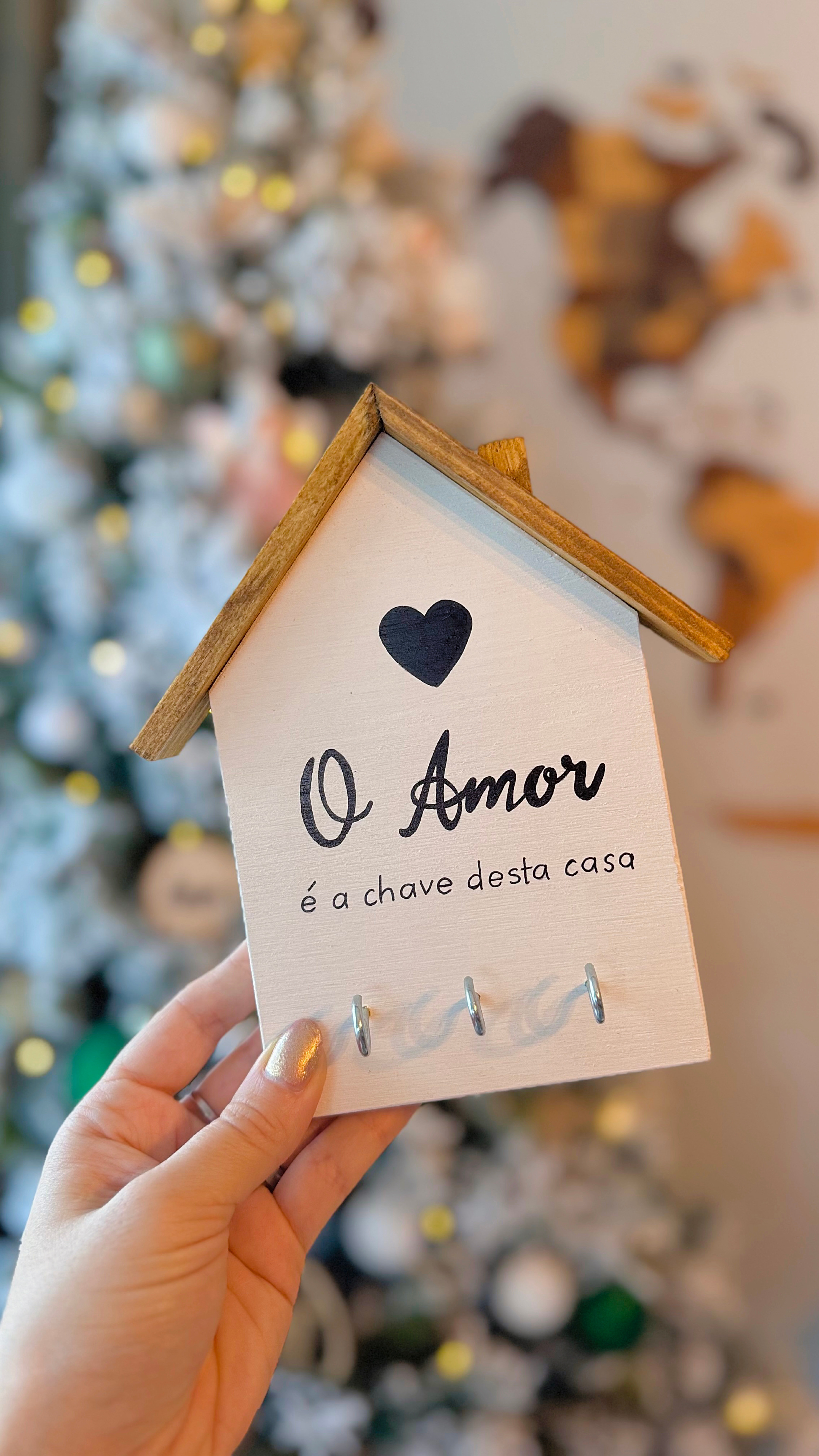 Chaveiro "Amor é a Chave desta casa"