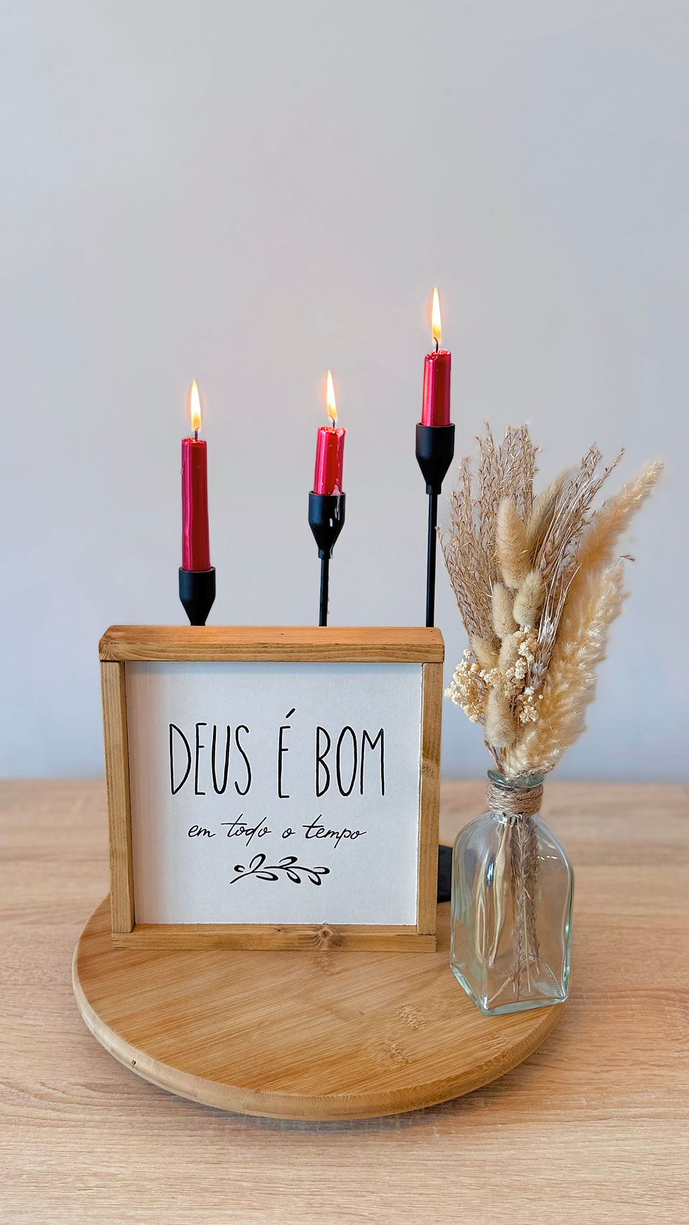 Miniatura: Quadro "Deus é Bom" - quadrado