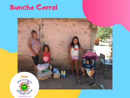 2021 enero, Nuestras familias de Suncho Corral, acompañándolas en torno a la campaña de verano.