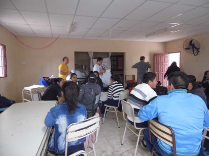 2018 Octubre, en el Colegio Secundario 7 de Noviembre, de Colonia Simbolar, con los Trashumantes de 