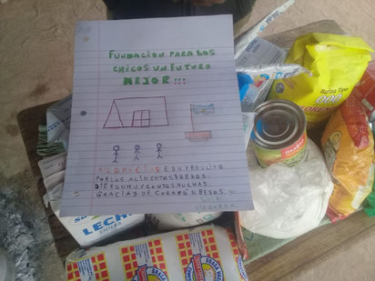 2020 Mayo, Agradecimientos desde la escuela de La Candelaria.