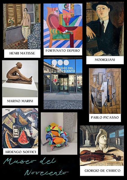 collage photos du musée Novecento