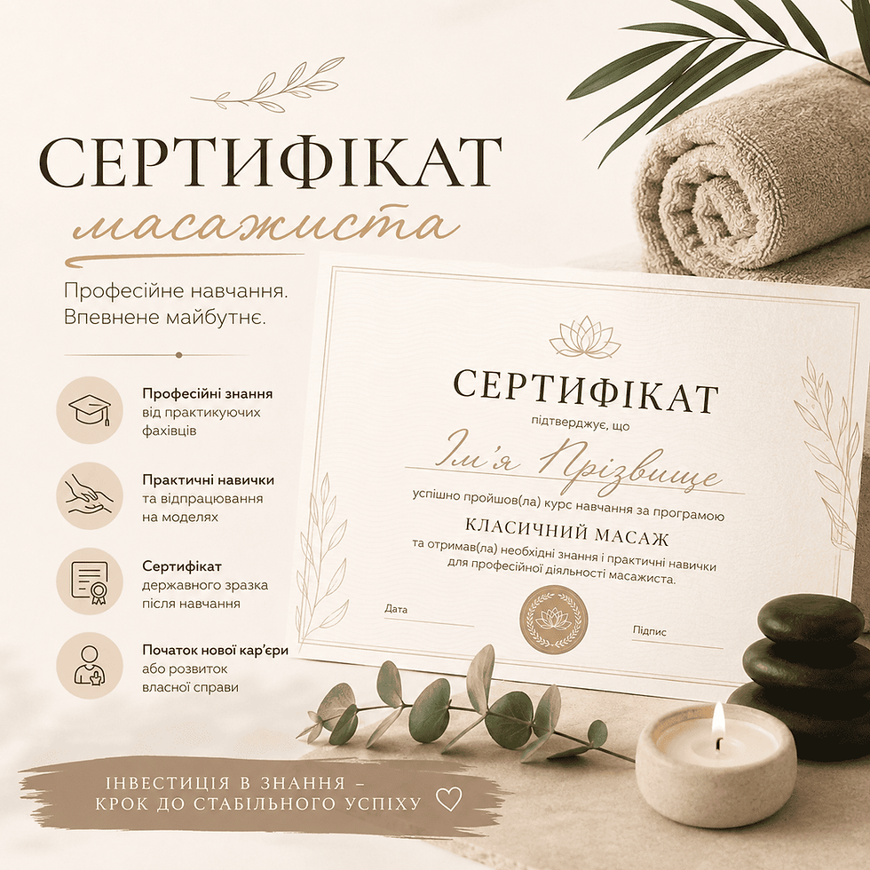 Сертифікат масажиста: що це, навіщо він потрібен і як його отримати