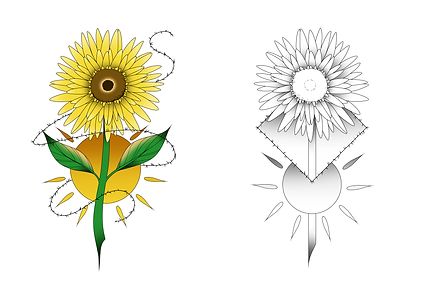 Sunflower Tattoo Color.png