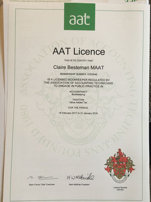 AAT Licence has arrived!
