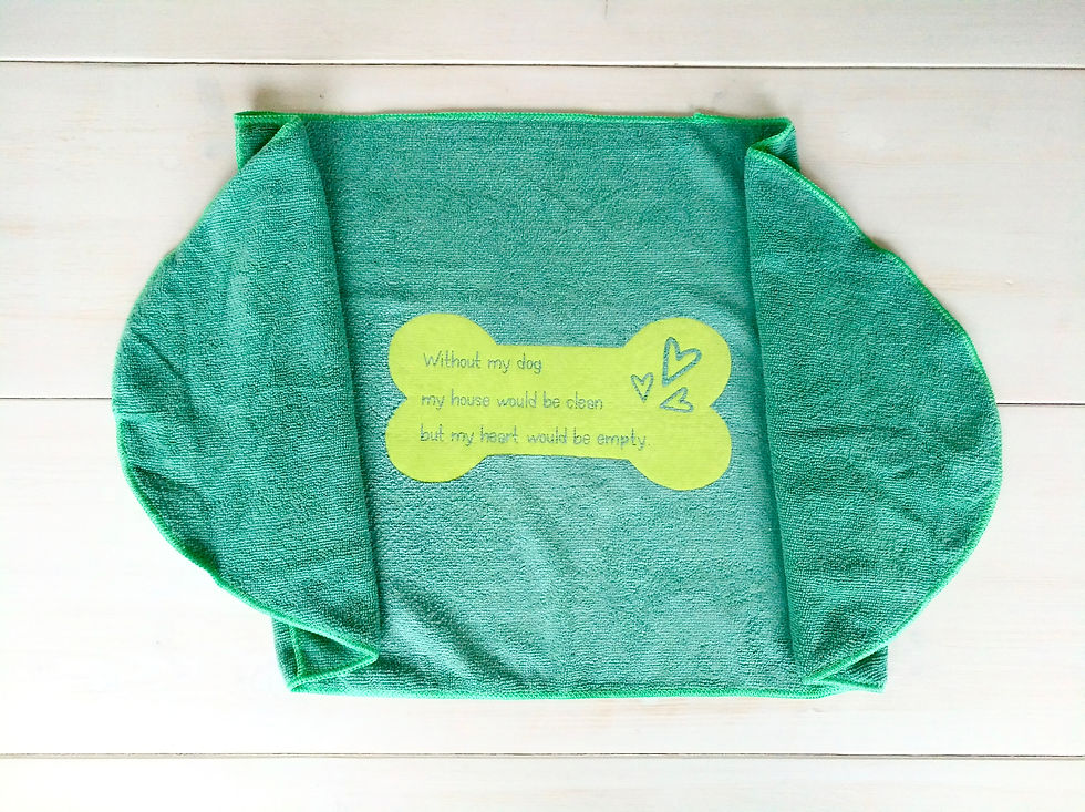 microvezel handdoek 'paw prints'