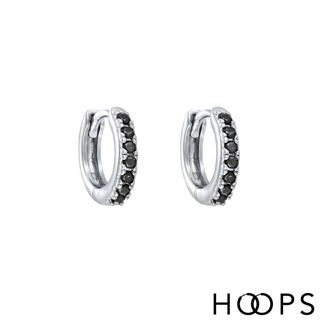 Sterling Silver Mini Stone Set Lana Huggies