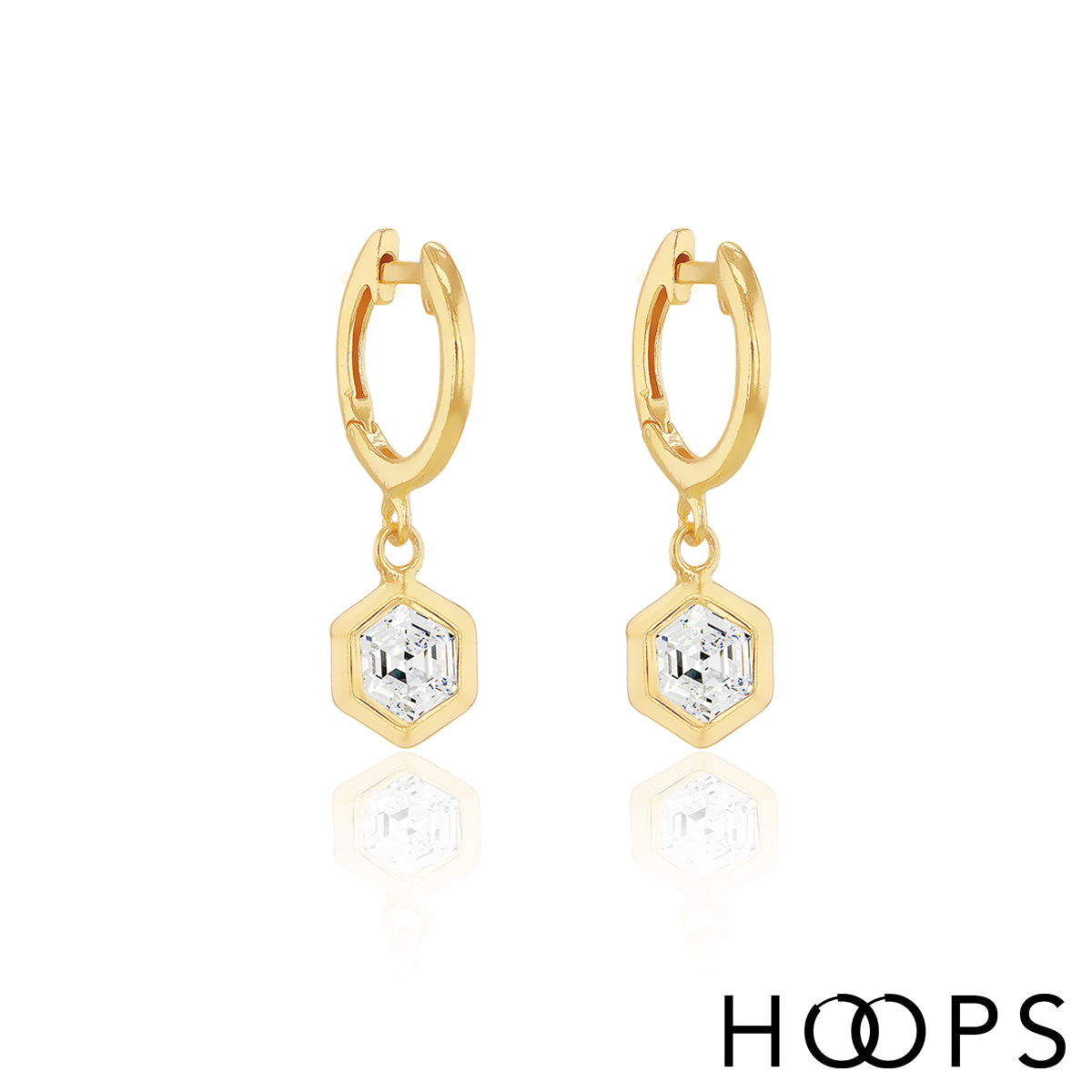 Yellow Gold Vermeil Bello Drop Hoops