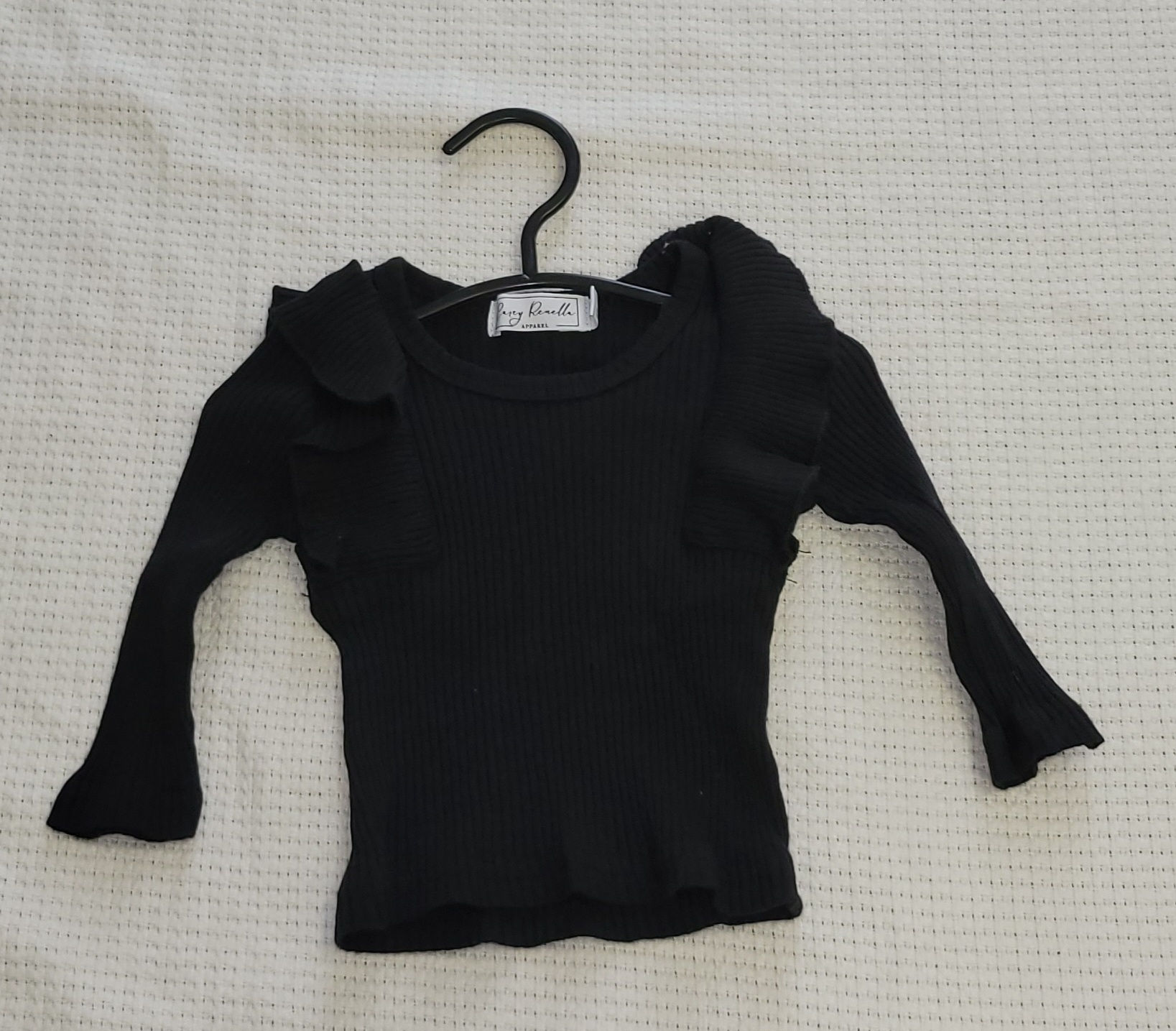 Black Ruffle Top