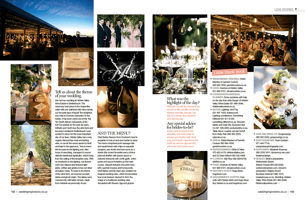 Prozesky Wedding Stationary