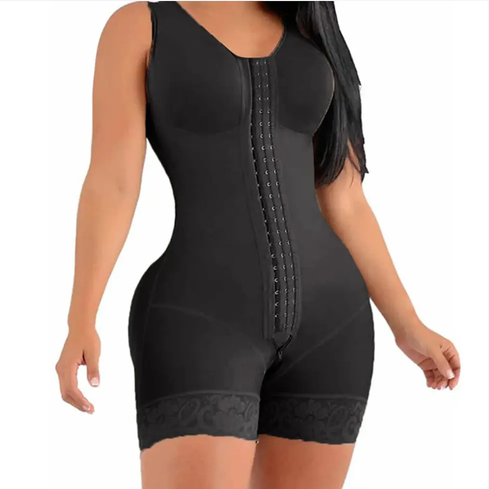 Thumbnail: Full Body Shaper High Compression Shapewear Girdle With Brooches Bust For Postpa