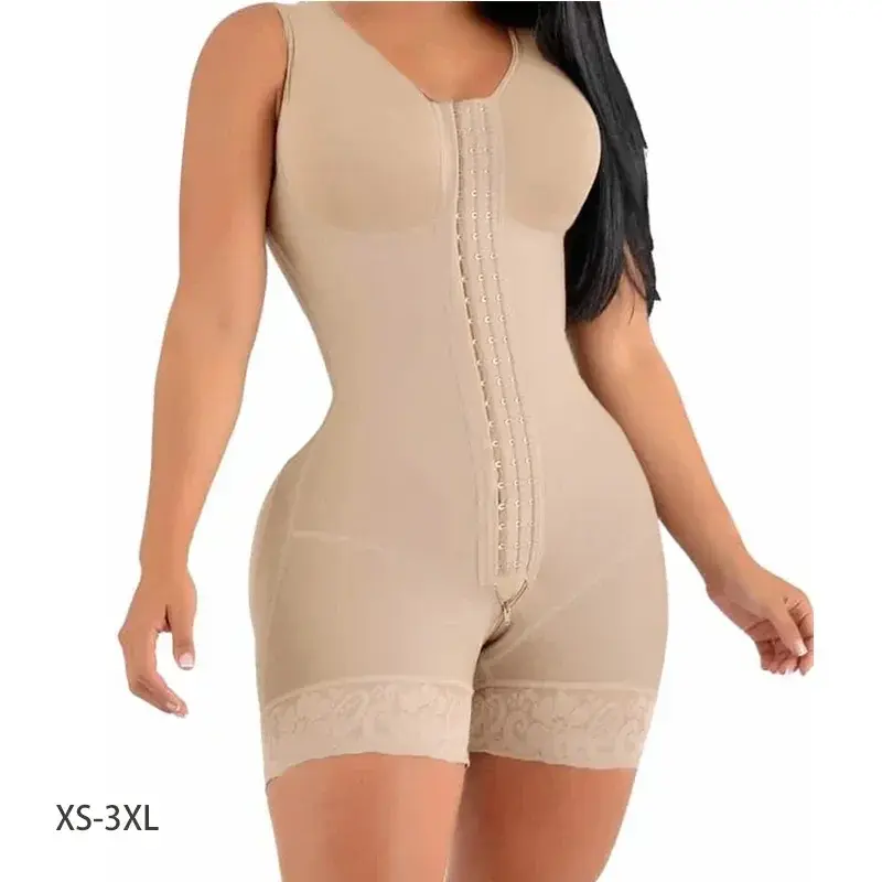 Full Body Shaper High Compression Shapewear Girdle With Brooches Bust For Postpa