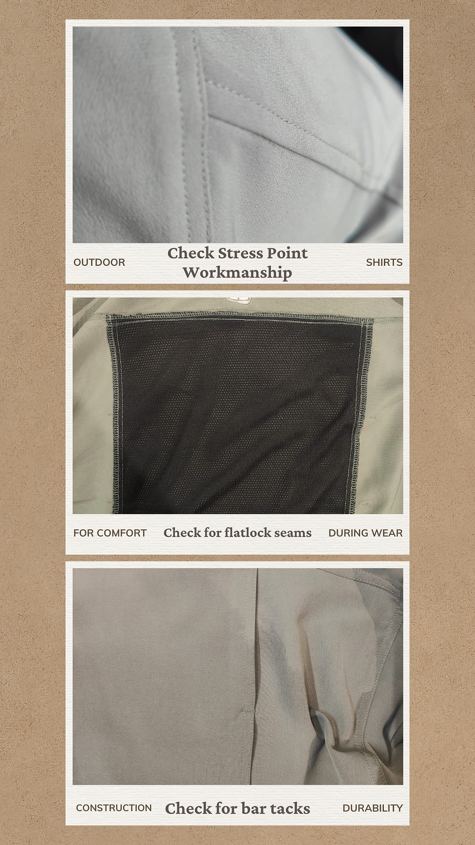 Easy guide to checking workmanship on your outdoor clothing