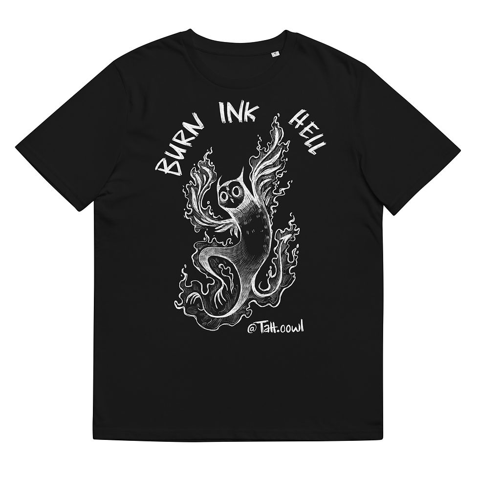 Tatt.oowl T-shirt - Black UNISEX