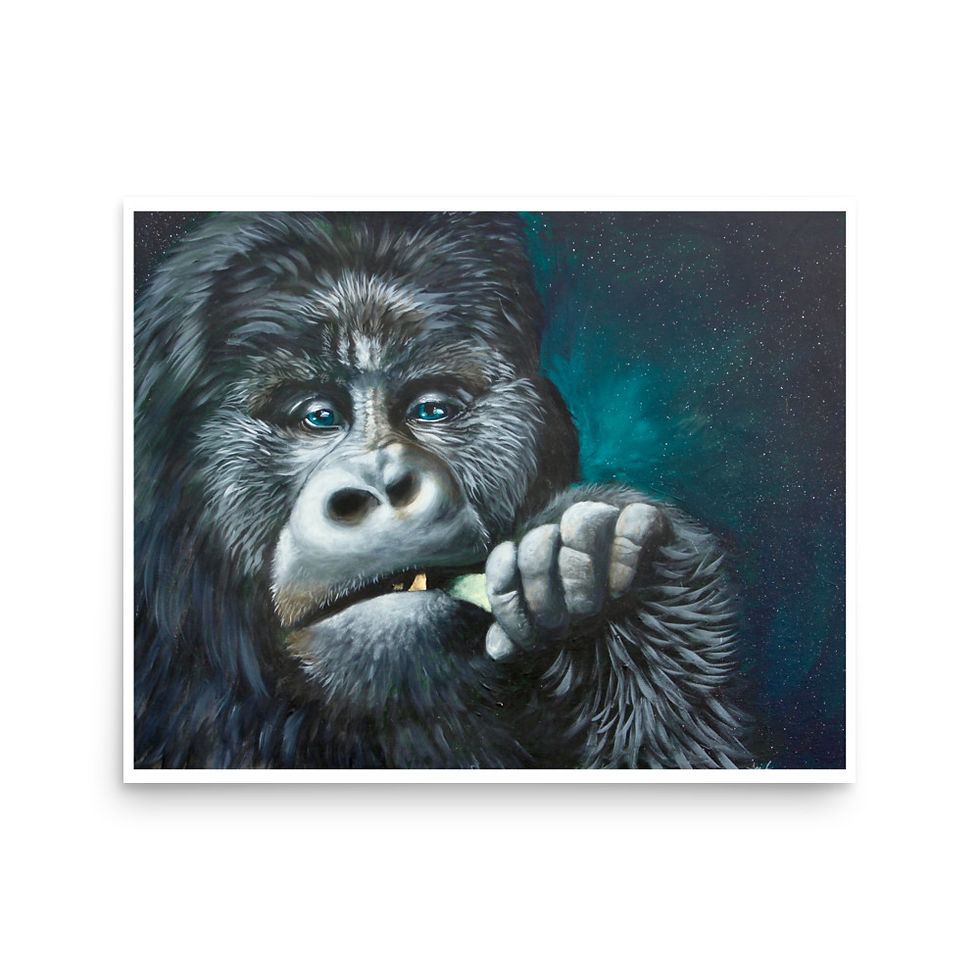 Thumbnail: Art Print - Lunch Time Gorilla