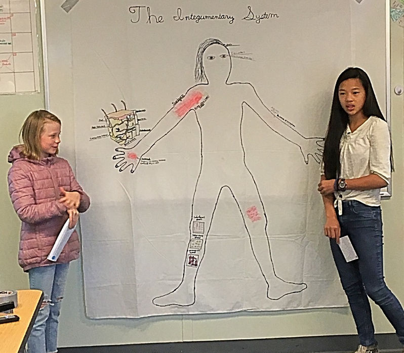 Presenting and discussing what they learned...