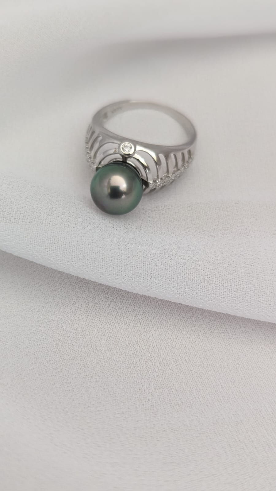 Miniature : Bague Argent perle de Tahiti