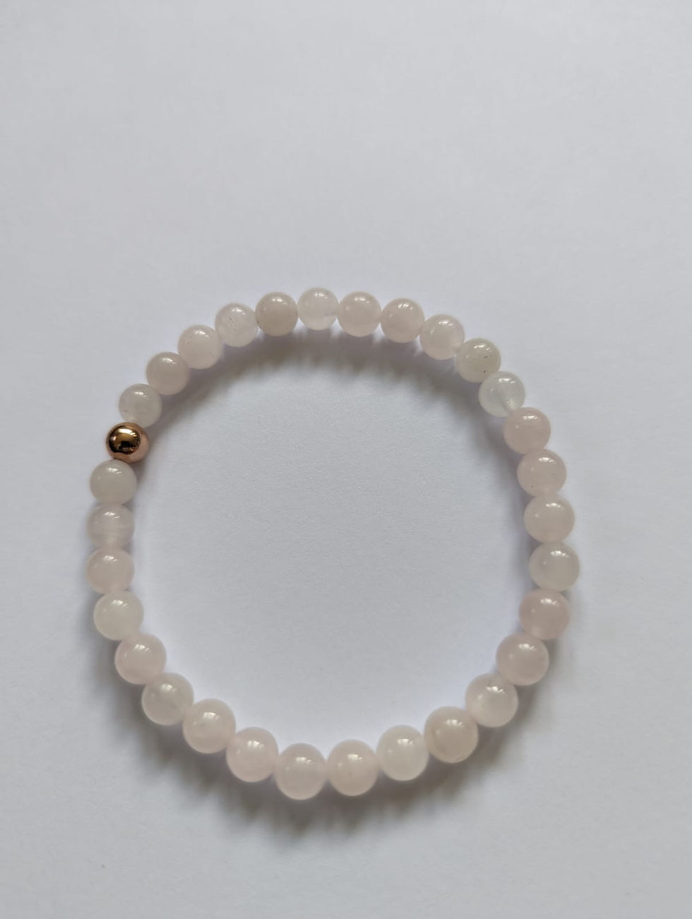 Miniature : Bracelet en perles de Quartz rose.