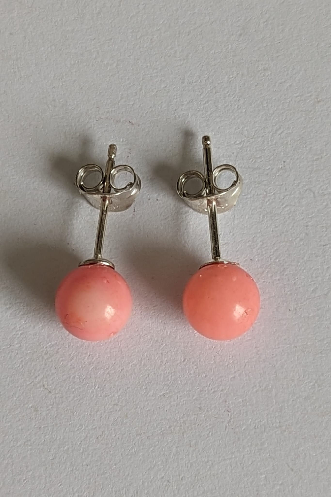 Boucles d'oreilles Bambou de mer Orange